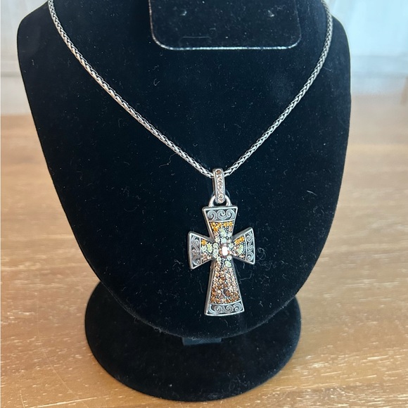 **RARE**Authentic Brighton Crystal Voyage Cross Necklace - Picture 2 of 7